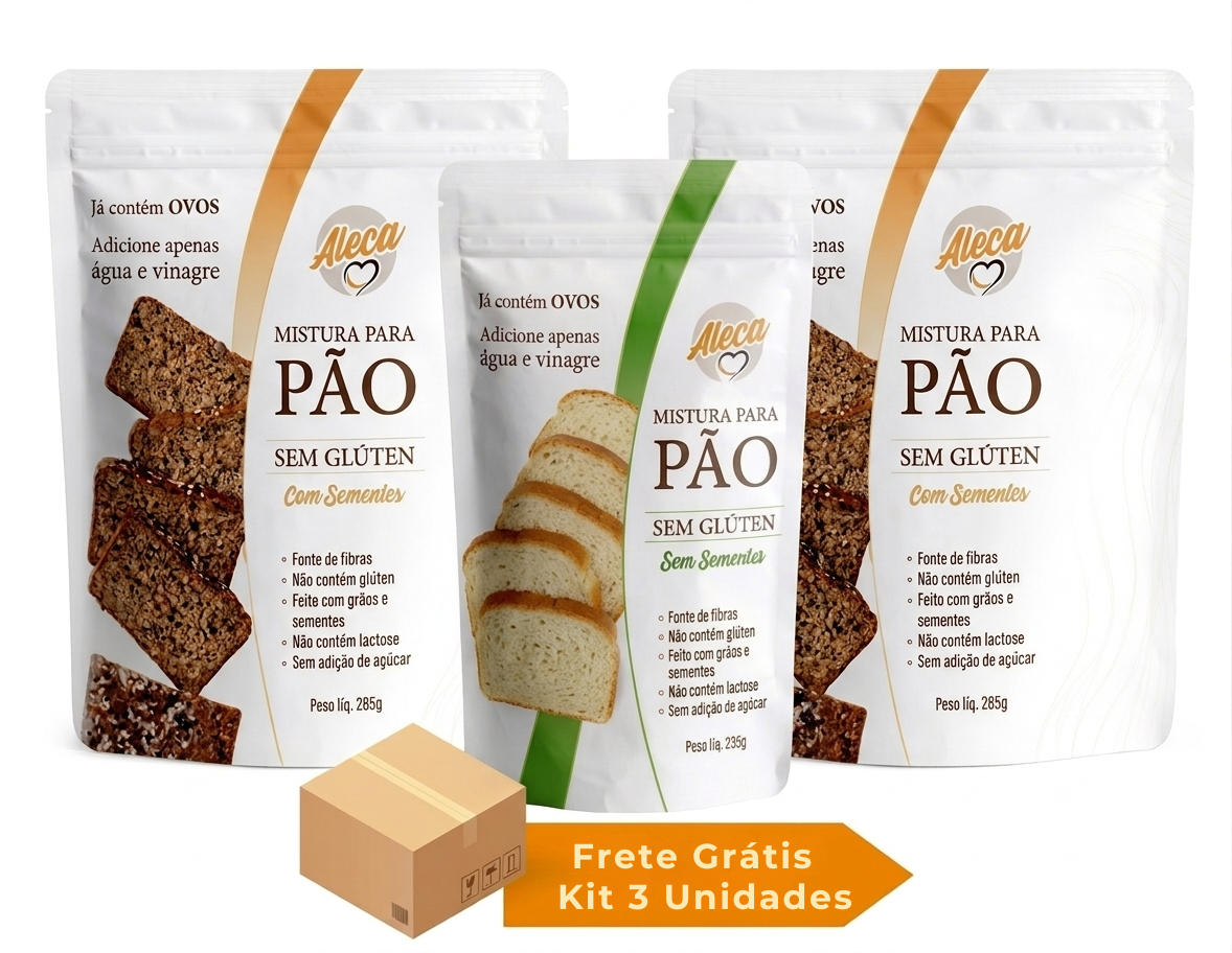 3 misturas - 2 com sementes e sem