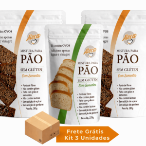 3 misturas - 2 com sementes e sem